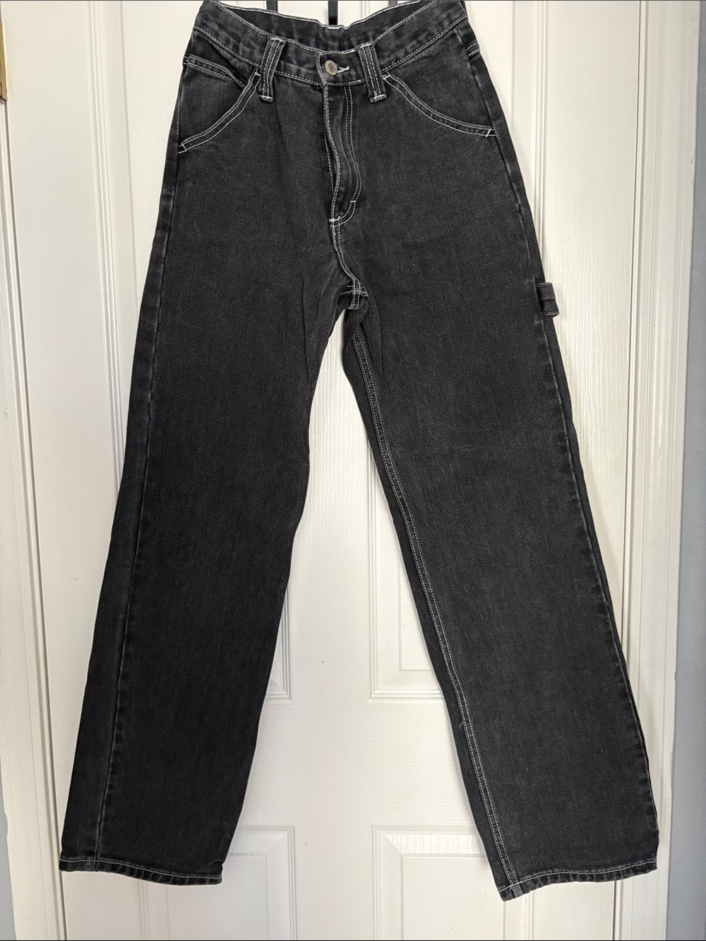 J Galt/Brandy Melville Black Straight-Leg Jeans